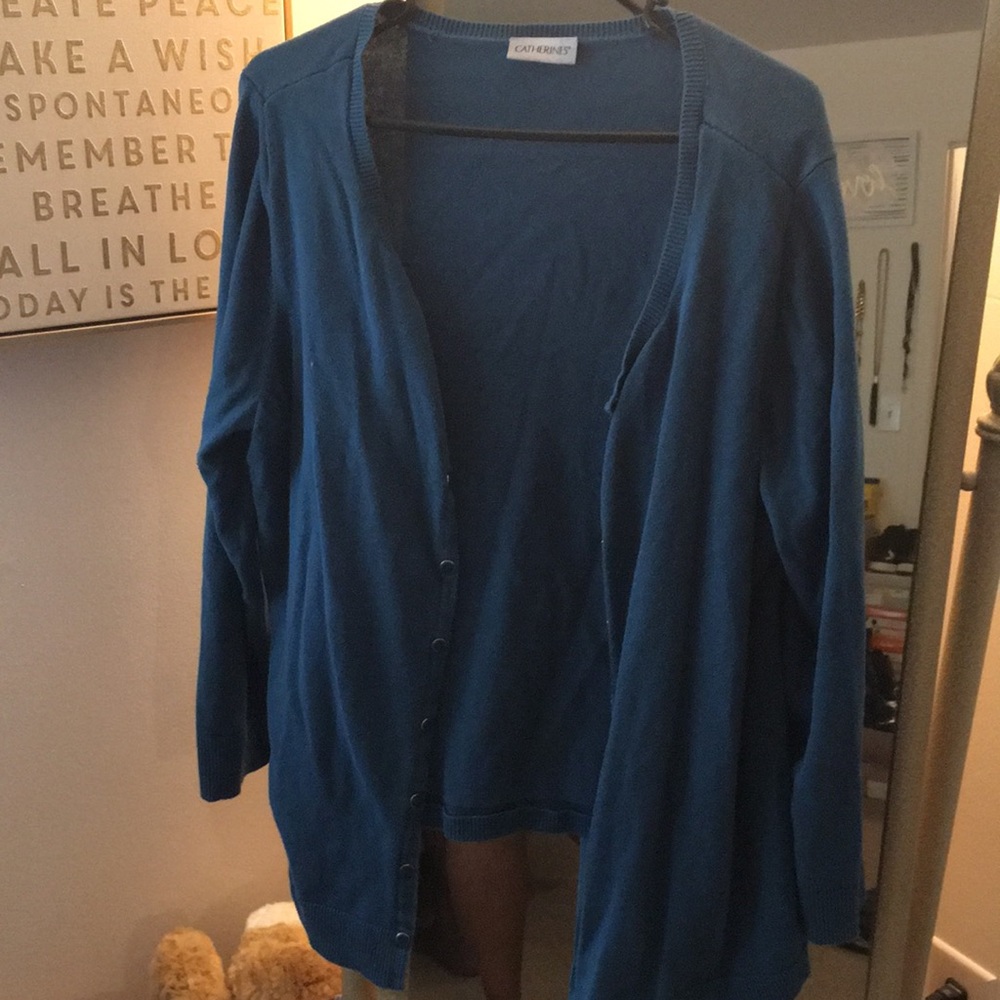 Teal blue sweater